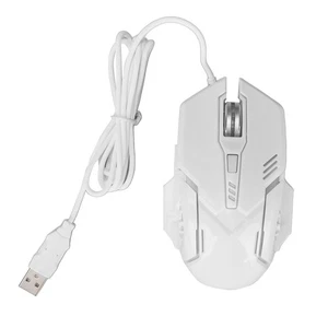 White RGB Keyboard Mouse Combo Adjustable RGB Backlit 104 Keys Mechanical Pu NEW - Picture 1 of 12