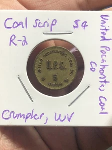 Coal Scrip Trade Token 5 Cents - United Pocahontas Coal Co - Crumpler, WV - Bild 1 von 6