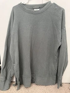 AERIE grünes Sweatshirt oversized lässig Rundhals Langarm blau Gr. Small - Bild 1 von 3
