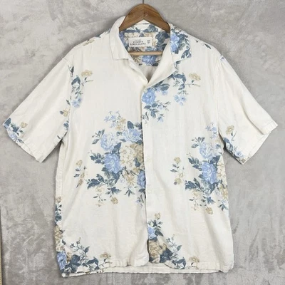 Abercrombie And Fitch Summer Linen Blend Button Up Shirt Size Medium Tall - Image 1 of 4