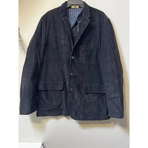 J. Crew Black Corduroy Sport Coat Blazer Jacket Size XL - Picture 1 of 15
