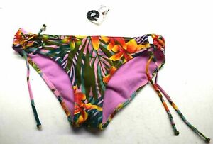 Aeropostale Small Bikini Bottom Hipster Adj Side Tie Tropical Swimwear Swimsuit
