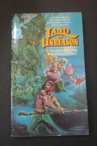L Sprague de Camp SIGNED novel LAND OF UNREASON fantasy paperback Fletcher Pratt - Picture 1 of 6