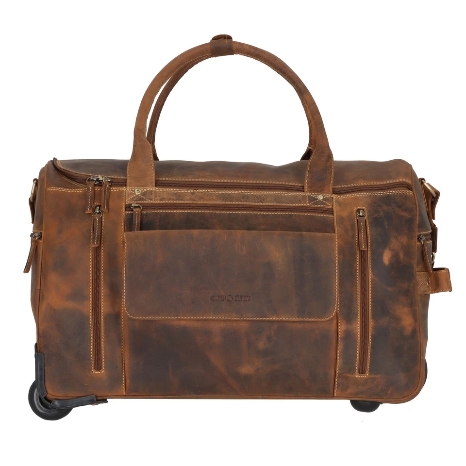 Greenburry Vintage Leder Rollenreisetasche Reisetasche Weekender 1736-T-25