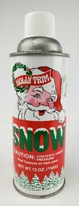 Vintage 1950s/60s HollyTrim Snow Christmas Tin Spray Can Santa Claus Advertising - Picture 1 of 10