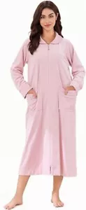 Richie House Zipper Robe Women - Full-Length Housecoat Bathrobe Lounge RHW4100 - Picture 1 of 11