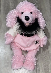 Build A Bear Pink French Poodle Puppy 19”Stuffed Animal & Rock/Roll Outfit Vtg - Picture 1 of 11