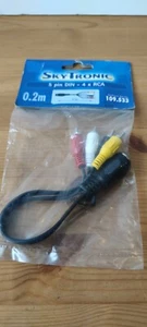 5 Pin DIN Buchse auf 4 x Cinch Phono Stecker Kabel Adapter kurz 20cm CD Verstärker Kassette - Bild 1 von 7