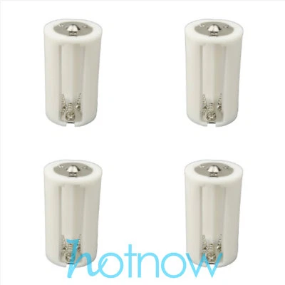 4 piezas Adaptador Paralelo Soporte de Batería Estuche Caja Convertidor 3 AA/LR6 a 1 D Tamaño Foto 1 de 4