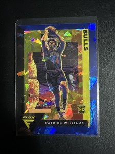 2020-21 Panini Flux Blue Cracked Ice #209 Patrick Williams RC Rookie Bulls