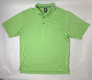 Footjoy Mens Large Green Short Sleeve Soft Polo Shirt W - Picture 1 of 5