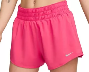 Nike Damen One Dri-FIT Mid-Rise 3" kurze gefütterte Shorts Aster Pink - Bild 1 von 5