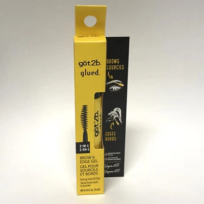 Got2b Glued Brow & Edge Gel, 0.54fl oz | Strong Hold | Fast Drying | 2 in 1 Wand - Image 1 of 3