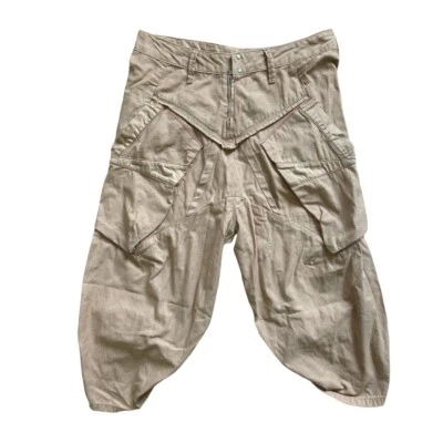 marithe françois girbaud бежевый y2k звезда груза шорты/капри - Изображение 1 из 4