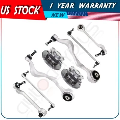Kit de rolamentos de roda de braços de controle dianteiro 8 peças para 2007-2011 BMW 335i excluindo Xi - Imagem 1 de 4