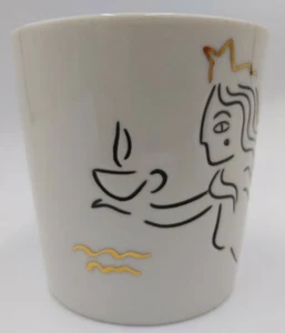 Starbucks 2017 Anniversary Etched Gold Crown Siren Mermaid 12oz Mug Cup  - Picture 1 of 11