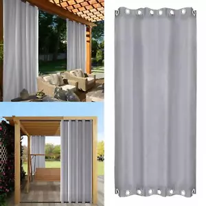 Waterproof Outdoor Curtain Blackout Porch Patio Cabana Thermal - Picture 1 of 14