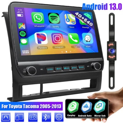 YUANTING For Toyota Tacoma 2005-2013 10.1" BT Carplay Android 13 Car Stereo Radio GPS RDS