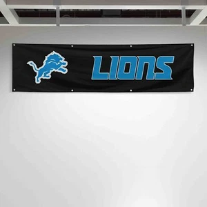 For Detroit Football Fans 2x8 ft Flag Gift Man Cave Banner - Picture 1 of 1