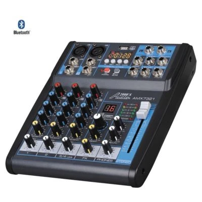 Audio2000'S A7321 4-Ch Audio Mixer w/USB Interface, Bluetooth, Sound Effect-NO - Image 1 of 3