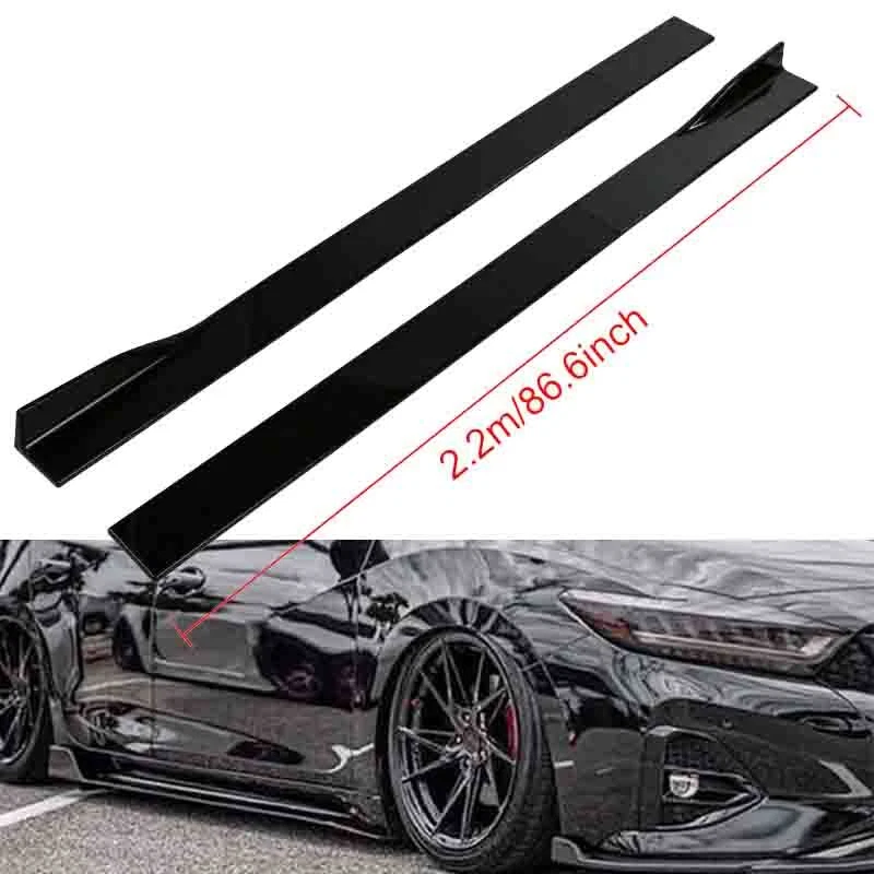 For Nissan Maxima 2016-2018 Grossy Black Side Skirt Extenison Splitter Panel Lip Foto 1 de 4