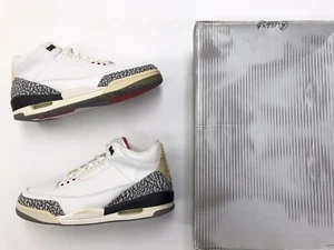 Vintage 2003 Men Nike Air Jordan III 3 Retro white cement black Sz 11 shoes. - Picture 1 of 9