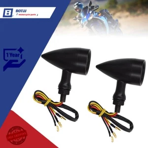 For Bobber Cafe Motorcycle LED Black  Brake Running Turn Signal Tail Light - Picture 1 of 6