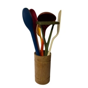 Foley Kitchen Utensils Set Vintage Cooking Spoons Turner Potato Masher 7-Piece - Picture 1 of 8