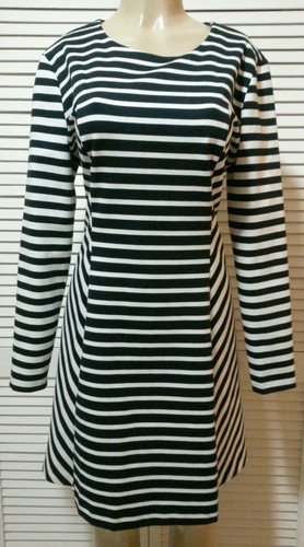 NUOVO! Abito Michael Kors a righe nuovo ponte navy manica lunga taglia 14*