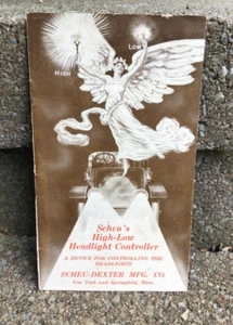 Early Scheu-Dexter MFG Co. "High-Low Headlight Controller" Brochure...Brass Era - Picture 1 of 5
