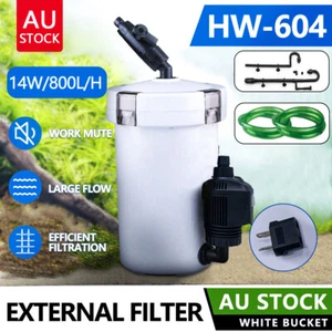 Aquarium External Canister Filter Aqua Fish Water Tank Sponge Pond 800L/H AU - Picture 1 of 12