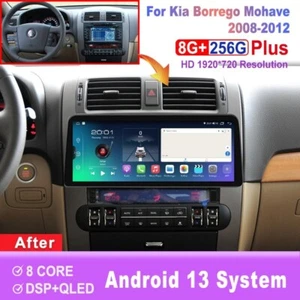 12.3 inch Screen Android Car Radio For Kia Borrego Mohave 2008-2012 GPS Carplay - Picture 1 of 7