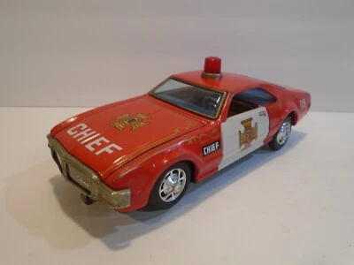 Taiyo Japan Tin Fire Chief Car - Battery Operated - Japan - Image 1 of 4