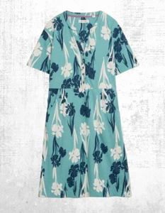 Ex White Stuff Women’s Jersey Cotton Dress in Teal Multi Temy (A Bit Defect) - Picture 1 of 6