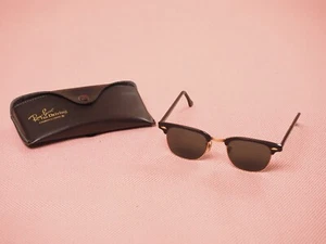 VINTAGE B&L RAY-BAN W0365 SCHWARZ/GOLD G15 KRISTALL CLUBMASTER SONNENBRILLE - Bild 1 von 13