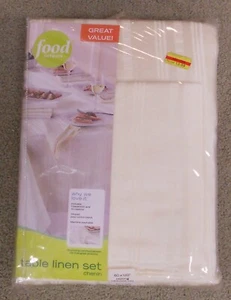 Food Network Chenin Tablecloth & 10 Napkin Table Linen Set 60" X 102" Oblong NOS - Picture 1 of 4