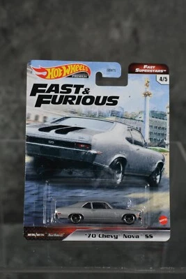 Chevy Nova SS Hot Wheels Premium Diecast Fast & Furious Series Real Riders 700 Foto 1 de 2