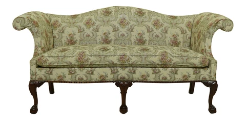 52218EC: SOUTHWOOD Ball & Claw Mahogany Camelback Sofa Cover