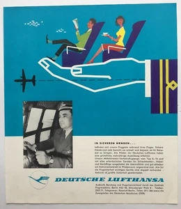 Deutsche Lufthansa Reklame Werbung Plakat DDR 1955 - Bild 1 von 1
