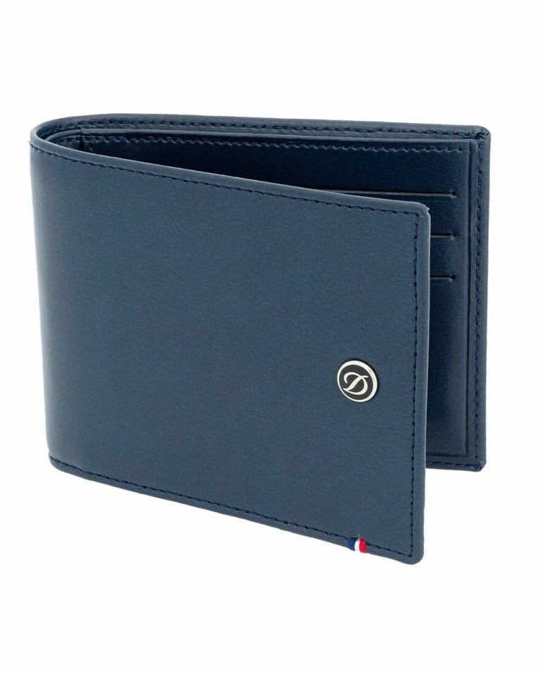 S.T. Dupont Line D 6 Credit Card Wallet, Blue Leather, 180900, New In Box - image 1 of 4