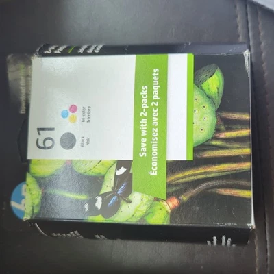 NEW HP 61 Black & Tri- Color Ink Cartridges 6/2026 - Image 1 of 2