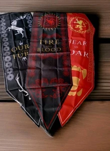 3-Game of Thrones Large Flag Banners Ours Is The Fury Hear Me Roar Fire & Blood  - Picture 1 of 13