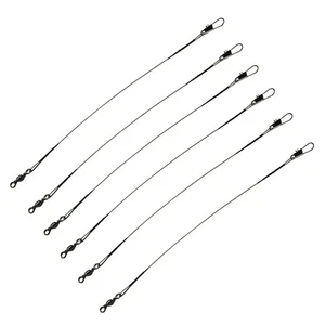 Lenza da Pesca Antiavvolgimento 15 CM Filo Acciaio per Esca Resistente Acqua Salata - Foto 1 di 12