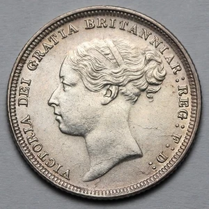 SCARCE 1881 VICTORIA GREAT BRITAIN YOUNG HEAD A5 SILVER SIXPENCE SIX 6 PENCE - Picture 1 of 2