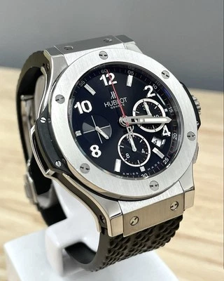 HUBLOT BIG BANG CHRONOGRAPH 44MM STAINLESS STEEL SPORTS WATCH 301.SX.130.RX - Image 1 of 4