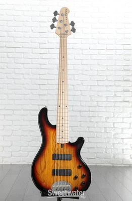 Baixo Lakland Skyline 55-01 padrão 5 cordas - Sunburst de 3 tons com bordo - Imagem 1 de 4