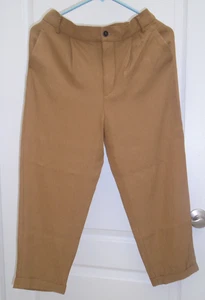 Zara Damen Bundfaltenhose Hose XS Cropped Viskose - Bild 1 von 9