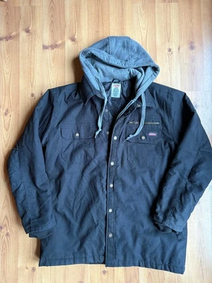 Dickies Duck Canvas Hooded Jacket Black L 42-44 Insulated Workwear Coat - Image 1 of 3