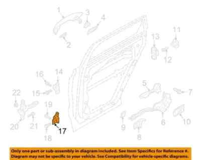 NUEVO FABRICANTE DE EQUIPOS ORIGINALES HYUNDAI Azera 2005-24 cerradura de puerta trasera herrajes-bisagra inferior 793102E000 Foto 1 de 4