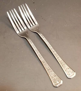 Interpur stainless steel Florenz lot of 2 dinner forks 8 petal - Picture 1 of 3